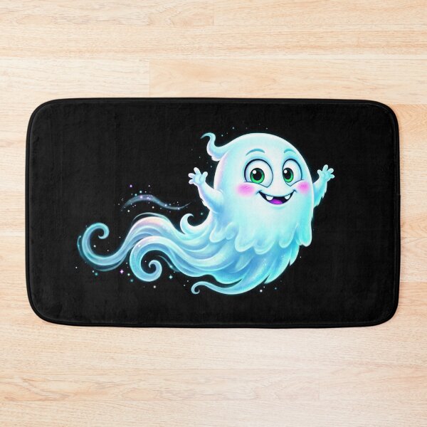 Item preview, Cute Kawaii Ghost Cartoon Blue Sparkle Sticker Art designed and sold by ExploreAura Studio.