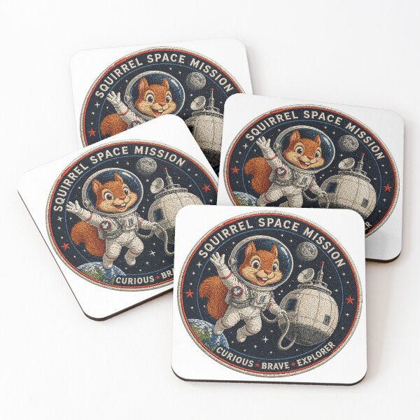 Item preview, Astronaut Squirrel Space Mission Patch designed and sold by SecretSquirrellDesigns.