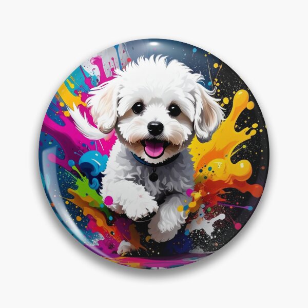 Item preview, Maltipoo Puppy Splash Art – Cute Dog Illustration designed and sold by The Digital Compass.
