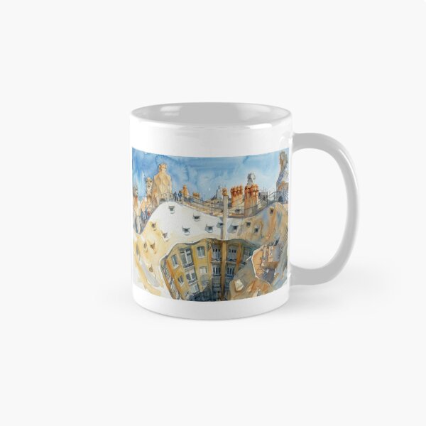 Item preview, La Pedrera Casa Mila Rooftop Barcelona Watercolor designed and sold by caracatita75.