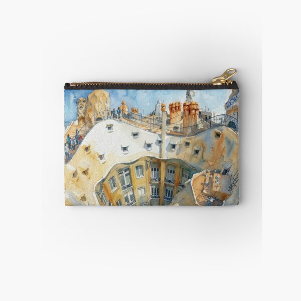 Item preview, La Pedrera Casa Mila Rooftop Barcelona Watercolor designed and sold by caracatita75.