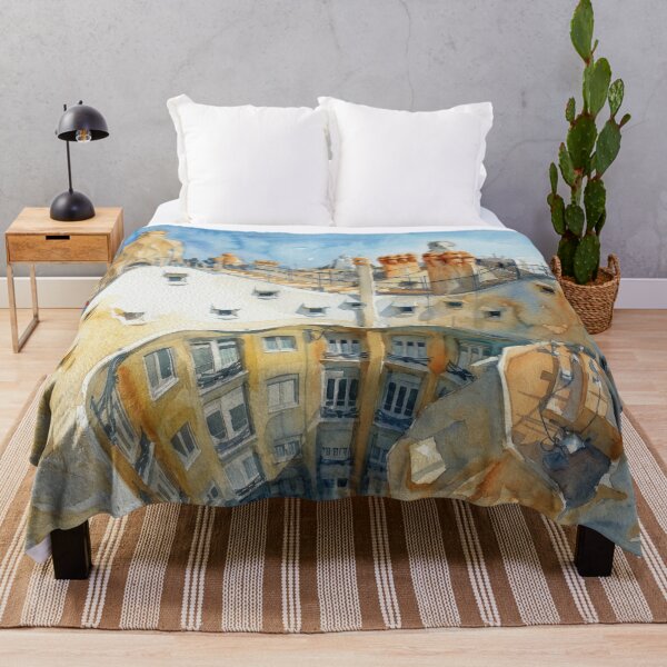 Item preview, La Pedrera Casa Mila Rooftop Barcelona Watercolor designed and sold by caracatita75.