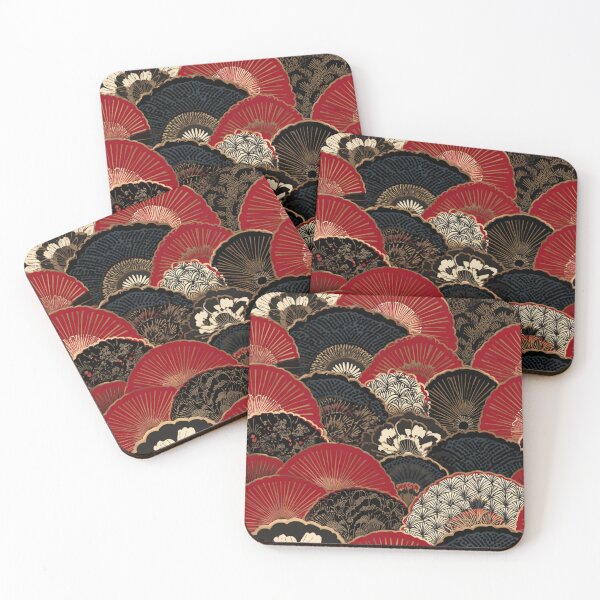 Item preview, Traditional Japanese Fan Art Seamless Pattern designed and sold by NicolasGlowArt.