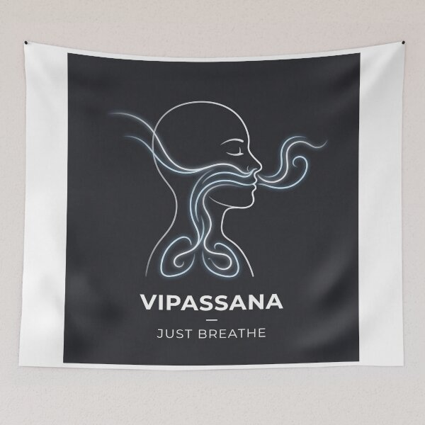 Item preview, Vipassana – Just Breathe | Calm Mind, Balance & Mindfulness Design designed and sold by ArtsyExplorer.