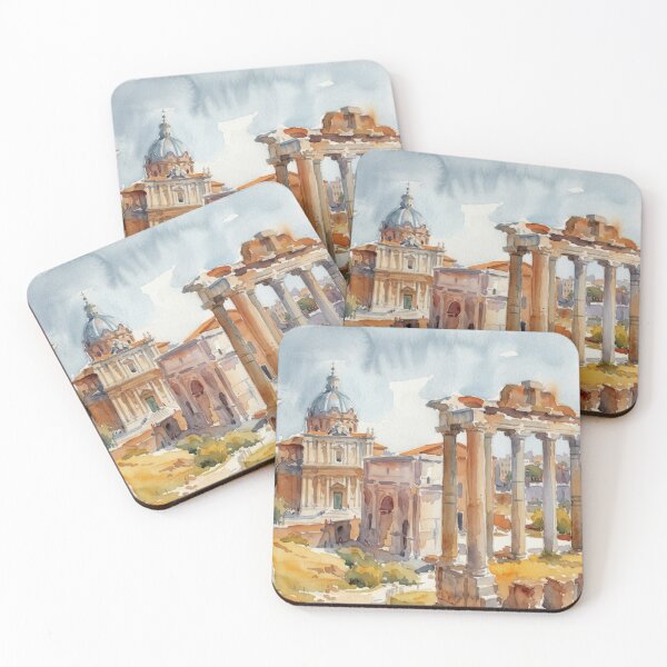 Item preview, Roman Forum Ancient Ruins Rome Watercolor designed and sold by caracatita75.