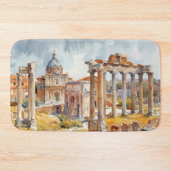 Item preview, Roman Forum Ancient Ruins Rome Watercolor designed and sold by caracatita75.