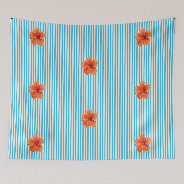Item preview, Hibiscus Striped Tropical Pattern designed and sold by Islabonita..