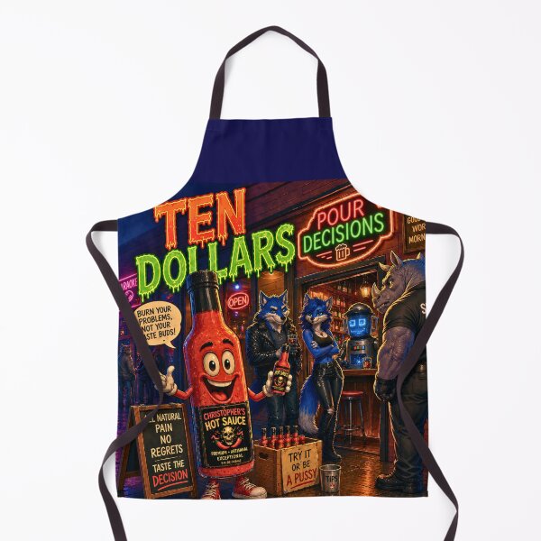 Item preview, Ten Dollars Funny Hot Sauce Bar Poster designed and sold by A Sinister Sly.