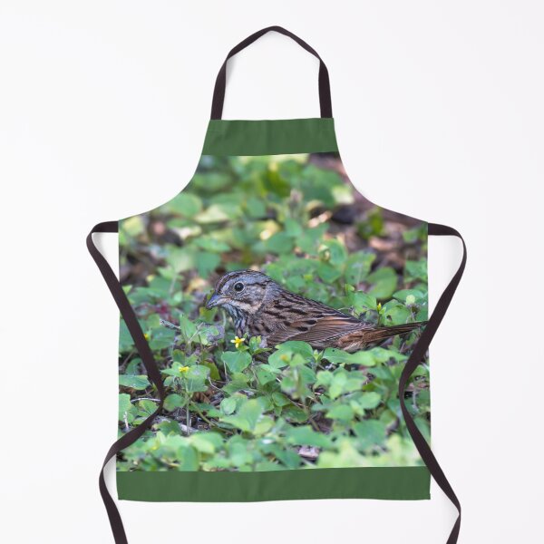 Item preview, Lincoln’s Sparrow Foraging in Lush Ground Cover designed and sold by Debra Martz.
