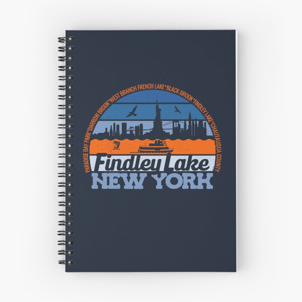 Item preview, Findley Lake New York Sunset Retro Vintage Local Pride Logo designed and sold by CRHPOD20.