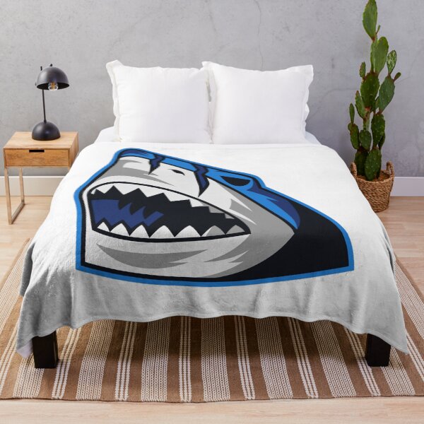 Item preview, Aggressive Blue Shark Mascot - Great White Ocean Sports Art designed and sold by SoftAuraStudi0.
