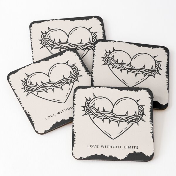 Item preview, Love Without Limits – Thorns Heart Minimalist Christian Art designed and sold by T-ShirtArtTom.