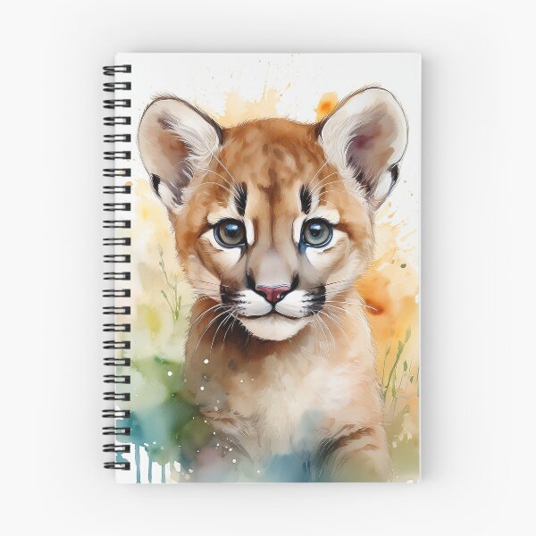 Item preview, Cute Woodland Baby Cougar Cub Watercolor designed and sold by Wildflower Mama Designs.