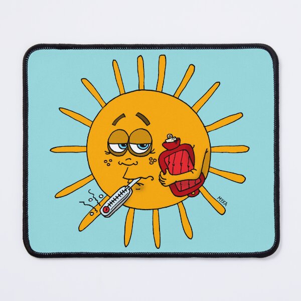 Item preview, Global Warming Cause - Sick Sun with Thermometer & Hot Water Bottle designed and sold by MyxaART.