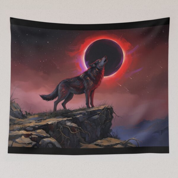 Item preview, Eclipse Wolf Howling designed and sold by RkskArt.
