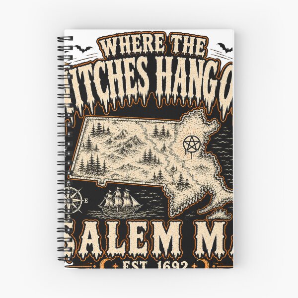 Item preview, Salem Witch Map Halloween Design designed and sold by RCuriosities.
