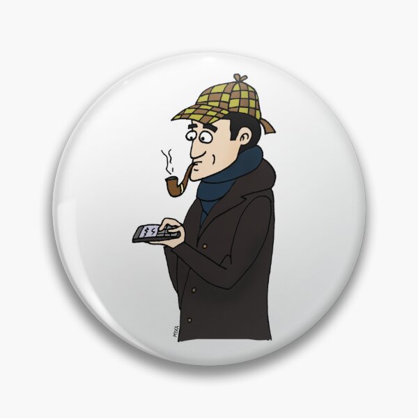 Item preview, Sherlock Holmes Decoder - Bookish Character Sticker Art designed and sold by MyxaART.