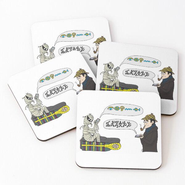 Item preview, Dancing Men Code - Sherlock and Mummy Communication Pun Art designed and sold by MyxaART.