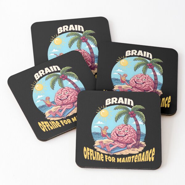 Item preview, Brain Offline for Maintenance – Funny Beach Vacation Mind Design designed and sold by TestudoDesign.