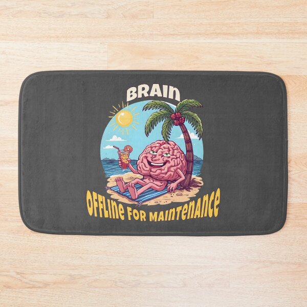 Item preview, Brain Offline for Maintenance – Funny Beach Vacation Mind Design designed and sold by TestudoDesign.