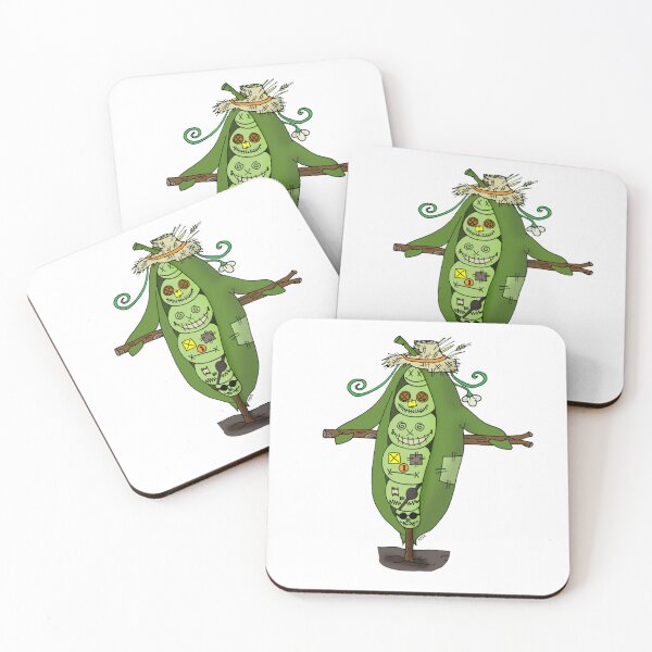 Item preview, Surreal Pea Pod Scarecrow - Veggie Guardian & Funny Visual Pun designed and sold by MyxaART.