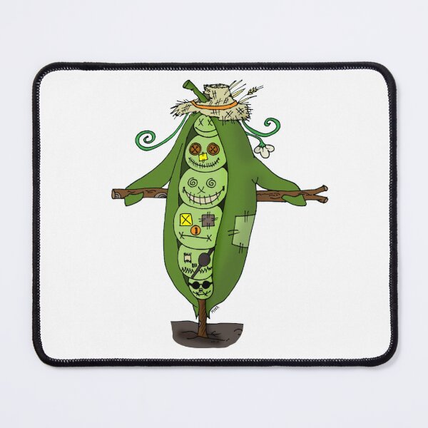 Item preview, Surreal Pea Pod Scarecrow - Veggie Guardian & Funny Visual Pun designed and sold by MyxaART.