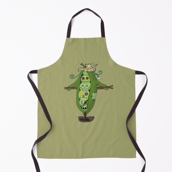 Item preview, Surreal Pea Pod Scarecrow - Veggie Guardian & Funny Visual Pun designed and sold by MyxaART.