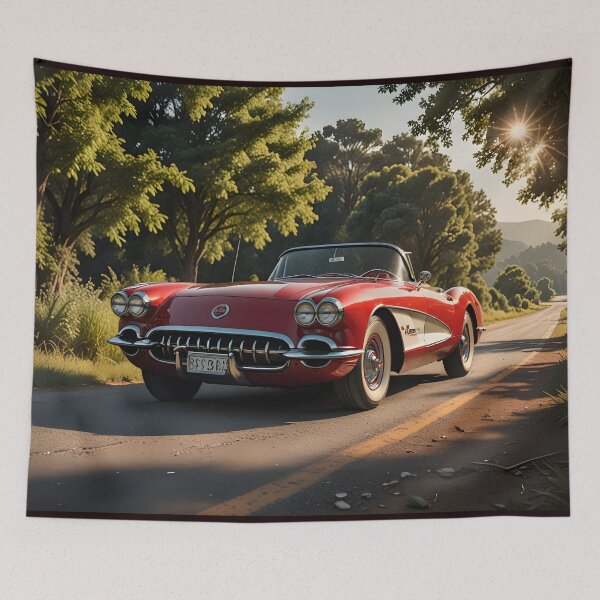 Item preview, Golden Hour Red Convertible Road Trip designed and sold by rgagliardi2017.