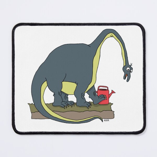 Item preview, Cute Diplodocus Gardner Dinosaur - Watering Plants Fun Art designed and sold by MyxaART.