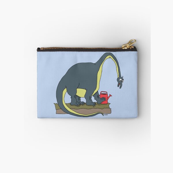 Item preview, Cute Diplodocus Gardner Dinosaur - Watering Plants Fun Art designed and sold by MyxaART.