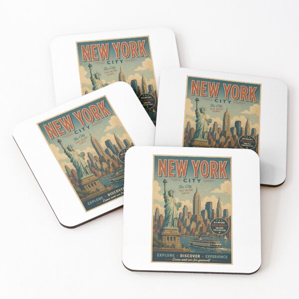 Item preview, New York Retro travel poster designed and sold by JBWphotos.