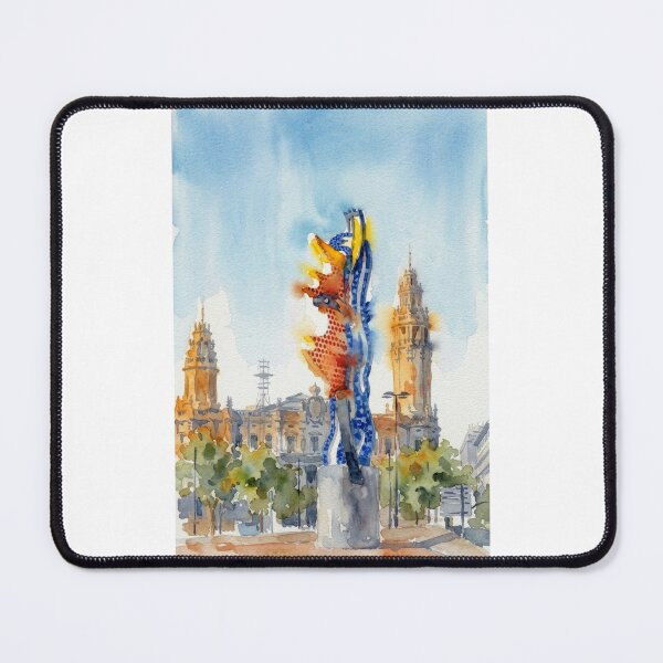 Item preview, Joan Miro Woman and Bird Statue Barcelona Watercolor designed and sold by caracatita75.