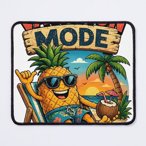 Item preview, Vacation Mode Pineapple – Funny Summer Beach Cartoon Design designed and sold by NeQiu's merch.