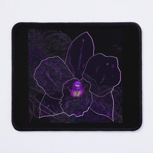 Item preview, Neon Purple Orchid – Dark Botanical Digital Art designed and sold by BatNature.