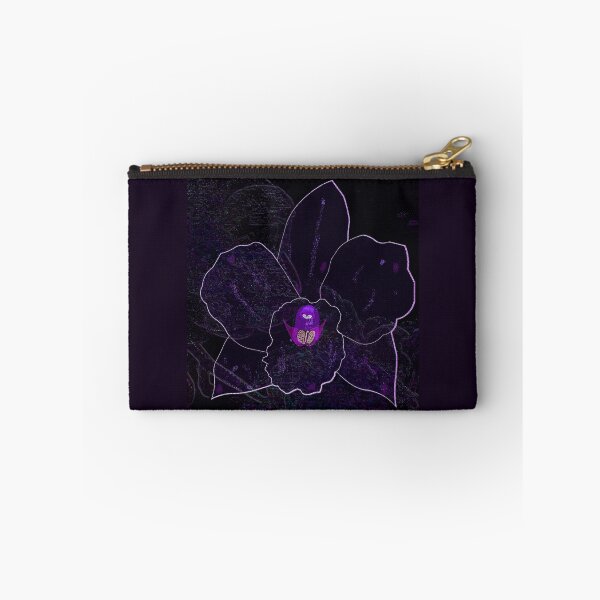 Item preview, Neon Purple Orchid – Dark Botanical Digital Art designed and sold by BatNature.