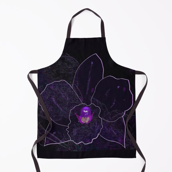 Item preview, Neon Purple Orchid – Dark Botanical Digital Art designed and sold by BatNature.