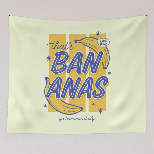 Item preview, Retro That's Bananas Graphic – 100% Wild Funny Fruit Quote designed and sold by FrescoDesign.