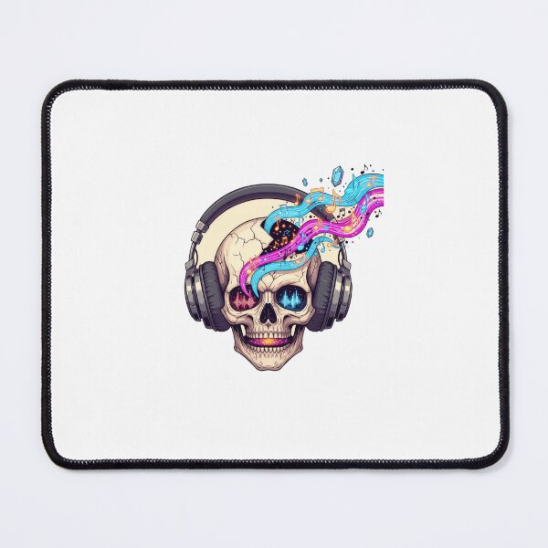 Item preview, Music Skull Headphones Color Waves designed and sold by AbanoubStore.