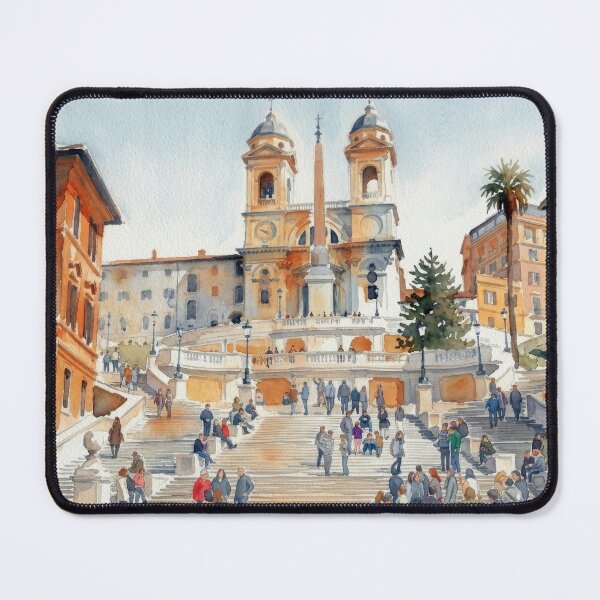 Item preview, Rome Spanish Steps Watercolor designed and sold by caracatita75.