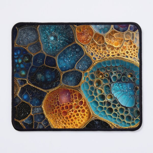 Item preview, Cosmic Gold Honeycomb Cellular Abstract Art designed and sold by LuminousFoundry.
