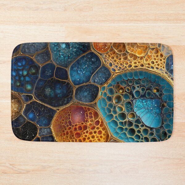 Item preview, Cosmic Gold Honeycomb Cellular Abstract Art designed and sold by LuminousFoundry.