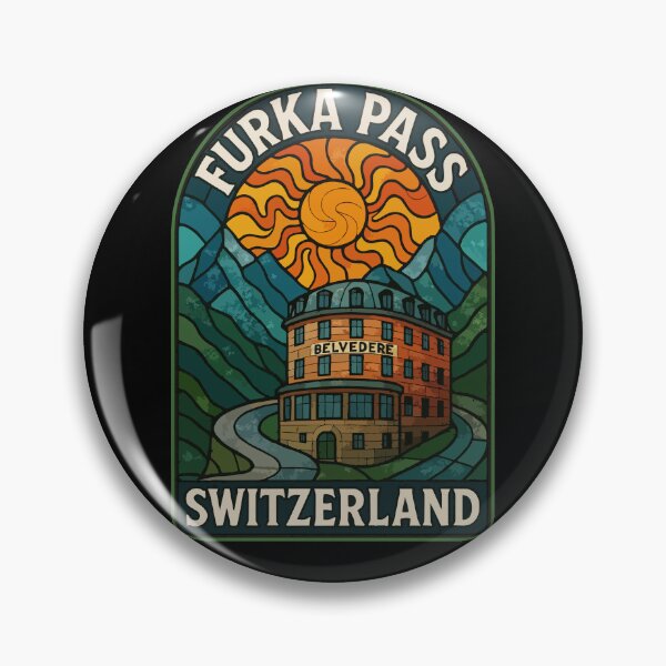 Item preview, Furka Pass Switzerland Stained Glass Art designed and sold by TomFrontierArt.