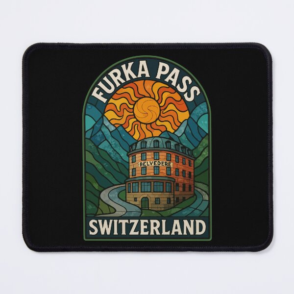 Item preview, Furka Pass Switzerland Stained Glass Art designed and sold by TomFrontierArt.