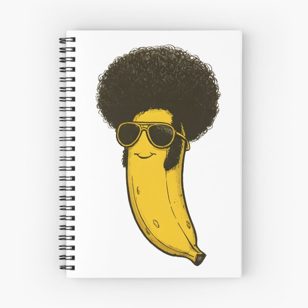 Item preview, Cool Banana with Afro Hair and Sunglasses – Funky Retro Cartoon Character designed and sold by Snifferius.