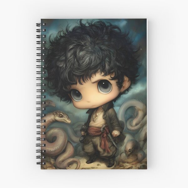 Item preview, Grimm Chibi Sinbad the Sailor – Island of Snakes Dark Arabian Nights Art designed and sold by InkAndGloom.