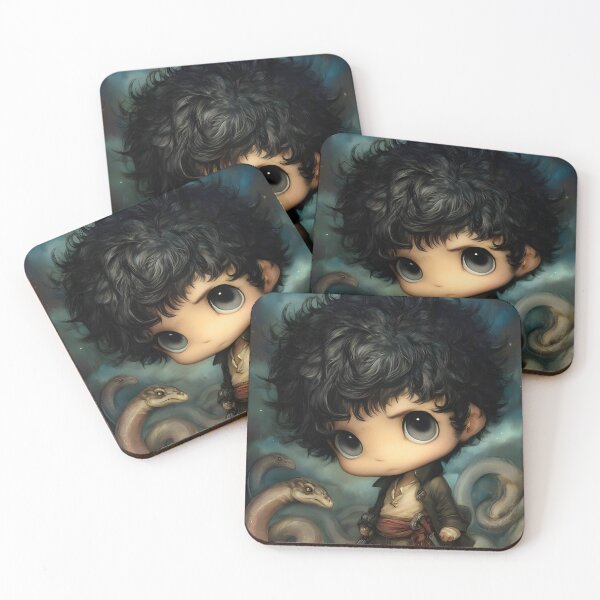 Item preview, Grimm Chibi Sinbad the Sailor – Island of Snakes Dark Arabian Nights Art designed and sold by InkAndGloom.
