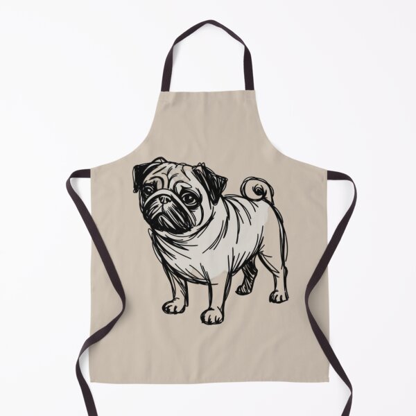 Item preview, an abstract scribble-style pug created with chaotic black hand-drawn lines designed and sold by 123ks.