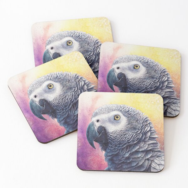 Item preview, African Grey Parrot Portrait designed and sold by RyanPhamDesigns.