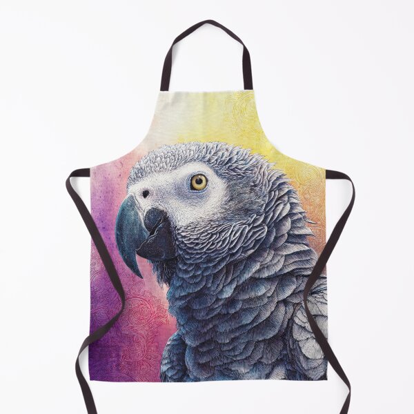 Item preview, African Grey Parrot Portrait designed and sold by RyanPhamDesigns.