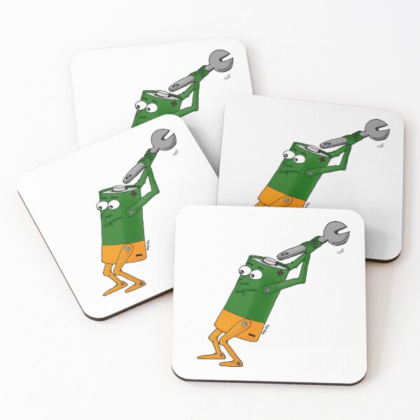 Item preview, Assault and Battery - Funny Battery Wrench Pun Art designed and sold by MyxaART.